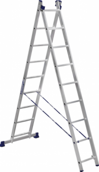 Лестница двухсекционная 9 ступеней ALUMET