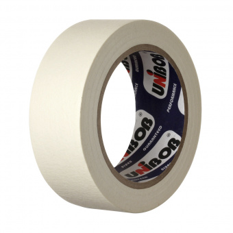 Лента малярная 38 мм х 25 м 135 мкм белый UNIBOB