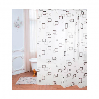 Штора для ванны полиэтилен 180х180 см РЫЖИЙ КОТ 9390