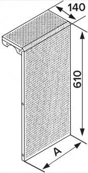 Экран металлический для радиатора 6 секции ERA1