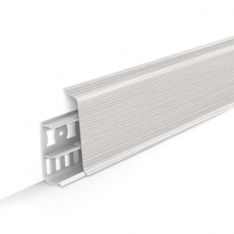 Плинтус напольный ПВХ 70 мм х 2,2 м ясень бьянко 255 DECONIKA