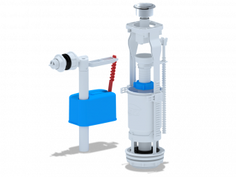 Арматура для унитаза боковой подвод с кнопкой АНИПЛАСТ WC6050M