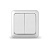 выключатель двойной открытой установки 10а белый universal олимп