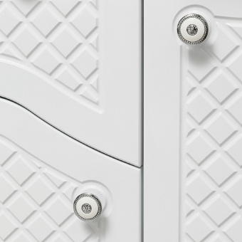 Зеркальный шкаф 650 мм Милано белый правый RUNO2