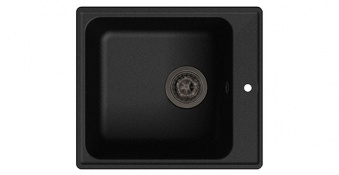 Мойка кварц прямоугольная 480х420 мм без крыла черный GF-Z-17 GRANFEST QUARZ
