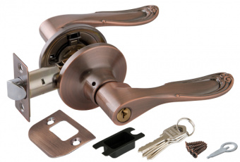 Ручка-защелка PUNTO 6030 AC-E (ключ-фиксатор) медь