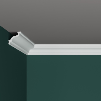 Плинтус потолочный М-40 40/40 белый ПРАЙМДЕКОР