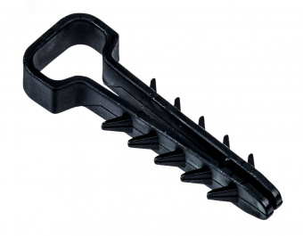 Дюбель-хомут нейлоновый плоский черный 6х12 мм (100 шт) IEK