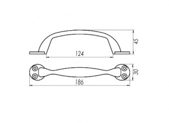 Ручка-скоба РС100.02 медь ЗЕНИТ1