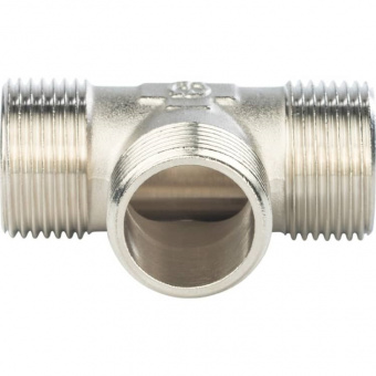 Тройник никелированный 3/4" НР х 3/4" НР х 3/4" НР