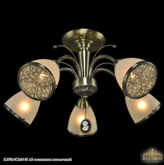 Люстра потолочная 5 ламп Е14 ILLUMICO IL0731-5CMN-19