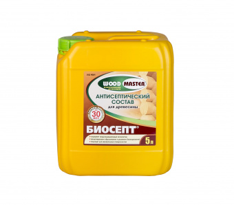 Состав антисептический для древесины БИОСЕПТ 5 л WOODMASTER 