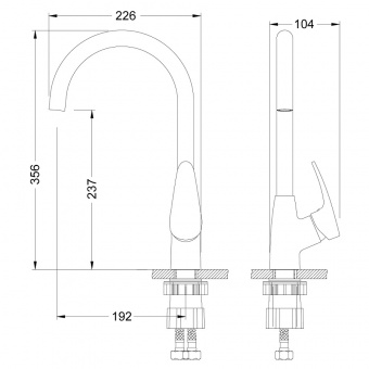 Смеситель для кухни LEMARK Linara LM0405C1 Смеситель для кухни LEMARK Linara LM0405C1