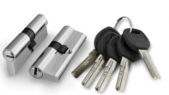 Цилиндровый механизм PUNTO A200 100 мм (45+10+45) SN матовый никель