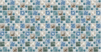 Панель ПВХ 955х480 мм мозаика Морской бриз GRACE