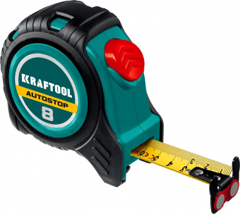Рулетка 8 м х 25 мм KRAFTOOL AutoStop