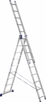 Лестница трехсекционная 9 ступеней ALUMET