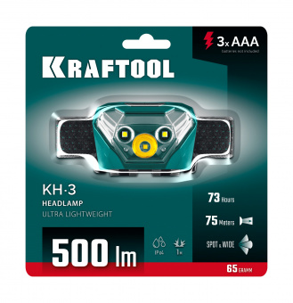 Фонарь налобный KRAFTOOL KH-3 3ААА