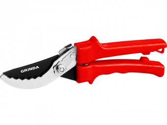Секатор плоскостной с пластмассовыми ручками 200 мм GRINDA G-31