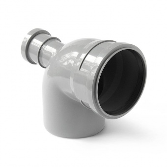 Отвод канализационный внутренний 110х50 мм 90° назад VALFEX 