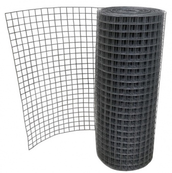 Сетка сварная черная 50х50х1,4 мм рулон 0,3х25 м 