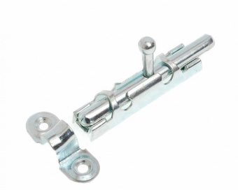 Шпингалет накладной белый цинк ЗТ-12