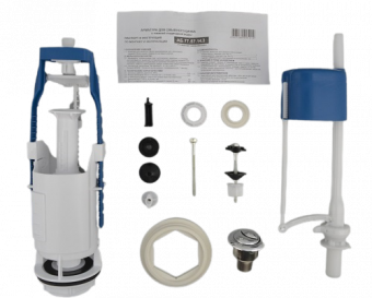 Арматура для унитаза нижний подвод с двойной кнопкой УКЛАД