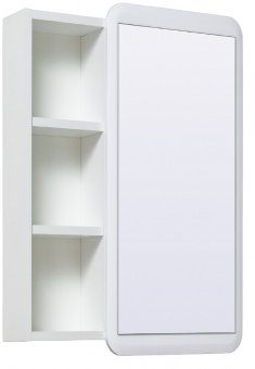 Зеркальный шкаф 550 мм Капри белый универсальный RUNO