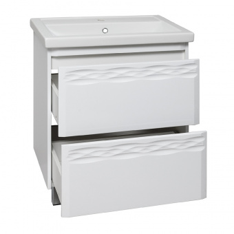 Тумба 650 мм напольная Марсель мята с раковиной Классик 65 RUNO3