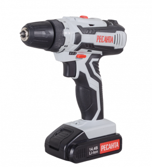 Аккумуляторная дрель-шуруповерт РЕСАНТА ДА-14-2ЛК 14,4 В 2 Ач