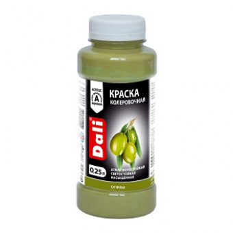 Краска акриловая колеровочная олива 0,25 л DALI