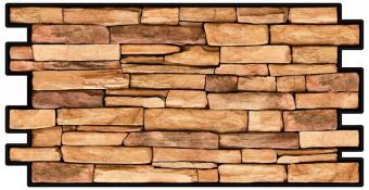 Панель ПВХ 980х498 мм сланец Песочный GRACE