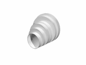 Соединитель пластиковый универсальный белый 160/150/125/100/80 мм ERA