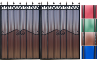 Ворота Летние МП 2910х2130 мм профиль шоколадный ИНСАЙТ