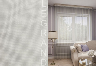 Тюль Грек 500х260 с утяжелителем сливочный LEGRAND