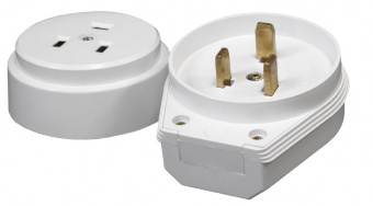 Розетка с вилкой для плит открытой установки с/з 32А белый UNIVersal