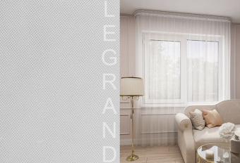 Тюль Грек 300х260 с утяжелителем белый LEGRAND