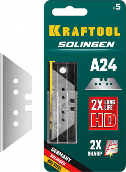 Лезвия трапециевидные KRAFTOOL Solingen A-24