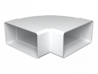 Отвод пластиковый белый 60х120 мм 90° горизонтальный ERA