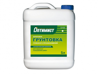 Грунтовка акриловая глубокого проникновения 5 л ОПТИМИСТ G103