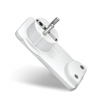 Вилка-невидимка с/з белая 16 А 250 В UNIVersal