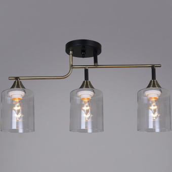 Люстра потолочная 2 лампы Е27 RELUCE 02312-0.3-03 AB+BK