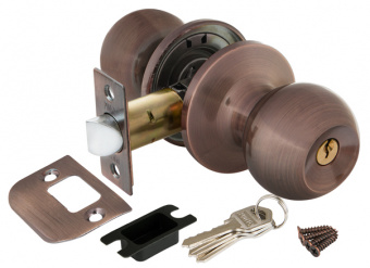 Ручка-защелка PUNTO 6072 AC-E (ключ-фиксатор) медь