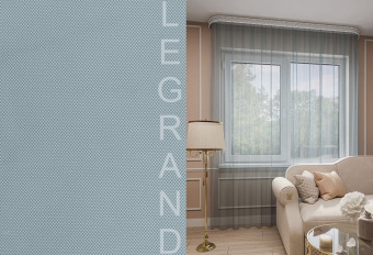 Тюль Грек 300х260 с утяжелителем изумруд LEGRAND