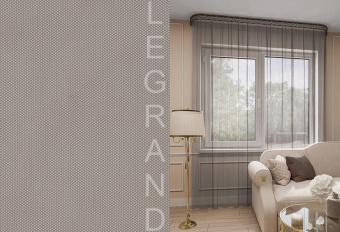 Тюль Грек 300х260 с утяжелителем шоколад LEGRAND