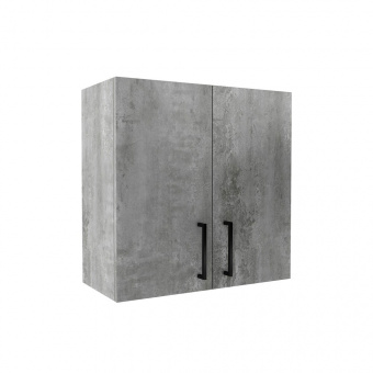 Шкаф навесной для посуды 600 мм под сушку цемент светлый EVAGOLD