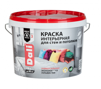 Краска интерьерная акриловая 9 л DALI