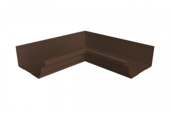 Угол желоба внутренний для металлического водостока шоколад RAL 8017 GRANDLINE Vortex1