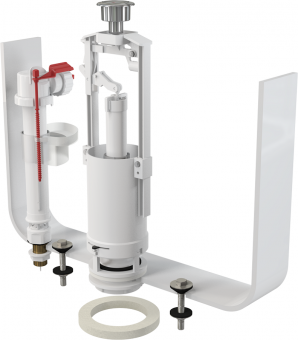 Арматура для унитаза нижний подвод с кнопкой ALCA PLAST SA2000SK