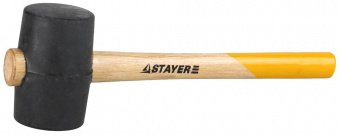 Киянка резиновая черная с деревянной ручкой 340 г STAYER